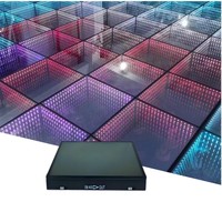 Piste de danse magnétique 3D à LED 15W Lumières mobiles à émission RGBW pour l'extérieur, la fête de mariage et la scène.