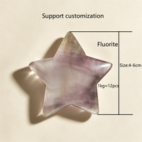Pierre de méditation en forme d'étoile en pierres précieuses mélangées, polie naturellement, pour collection de pierres de méditation – Meilleure vente