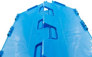 Industrial Warehouse 60L 68L Stackable Nestable Eco-Friendly Reusable Plastic <b>Crate</b> with Barcode Area Storage Box - Product Image 4