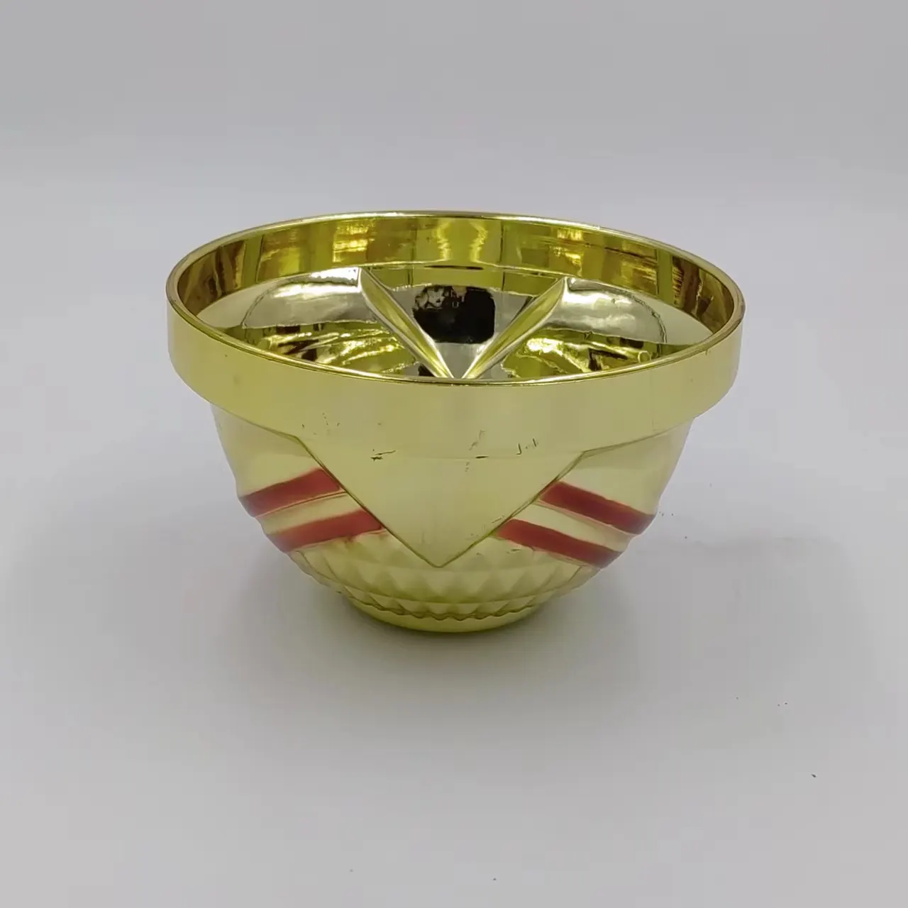 best selling high quality custom newest wholesale gold and red bowl shape trophy cup parts and components