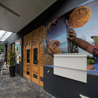 Revêtement mural flexible en PVC imitation pierre pour extérieur et usage en salle à manger de villa/appartement avec motif graphique étoiles et lune