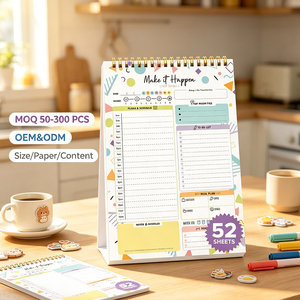 Agenda Settimanale A5 <span class=keywords><strong>a</strong></span> <span class=keywords><strong>Spirale</strong></span> in PVC Personalizzabile, Blocco Note per Lista delle Attività, Organizer, Quaderno per 60 Settimane, Planner Annuale e Settimanale, Colore e Dimensioni Personalizzabili - Product Image 1