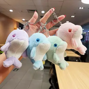 Dễ Thương Móc Chìa Khóa Thú Nhồi Bông Đồ Chơi Tùy Chỉnh Keychain Cá Heo Sang Trọng Búp Bê Ba Lô Đồ Trang Trí Cá Heo Keychain Đồ Chơi Sang Trọng