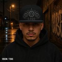 Casquette Trucker 5 Panneaux Vintage Personnalisée avec Broderie, Visière en Mousse et Filet, Style Urbain Chicano Côte Ouest, Vente en Gros