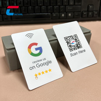 Google nfc chip qr code logo carte d'avis NTAG213 nfc tap google review cards