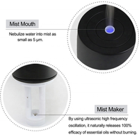 Mini humidificateur de voiture USB, diffuseur d'arômes, désodorisant d'air ultrasonique portable pour voiture avec lumière LED bleue, diffuseur pour l'intérieur du véhicule