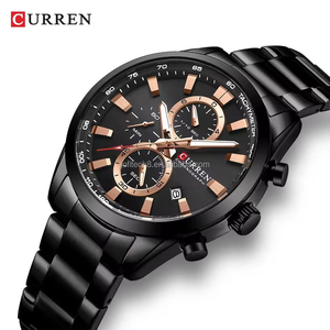 Montre homme CURREN 8445, montre de sport haut de gamme, acier inoxydable, chronographe, date automatique, étanche. - Product Image 1
