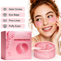 YECUCE Patchs Hydrogel Rafraîchissants pour les Yeux Rose PDRN Rétinol Anti-Poches Raffermissants Éclat Masque Contour des Yeux pour Cernes