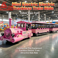 Train électrique de parc d'attractions, équipement de loisirs, 40 places, train touristique sans rails pour enfants