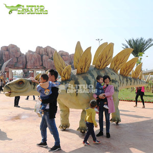 Dinosaurio Estegosaurio anmatrónico de tamaño natural mecánico - Product Image 6