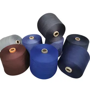 32S Recycle Spun Dope Dyed Polyester Color Knitting Yarn For Socks