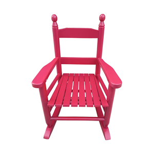 Fauteuil à bascule pour enfants en <span class=keywords><strong>bois</strong></span> massif, écologique, rose rouge, utilisation intérieure/extérieure, durable, sûr, pour tout-petits, vente en gros - Product Image 1