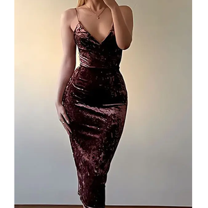 Robe midi décontractée pour femme, col rond, manches courtes, couleur unie, respirante, en coton tissé et fibre de bambou, pour tous les jours, style printemps - Product Image 4