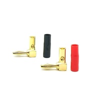 Prise banane plaquée or entièrement en cuivre de 4 mm, type L à 90 degrés, connecteur banane à prise souple, prise banane à usage spécial pour haut-parleurs