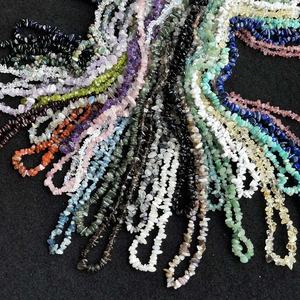 Collier de perles en cristal naturel, pierres de guérison en cristal, gravier coloré, perles en vrac, pierres en cristal avec trou pour bijoux - Product Image 3