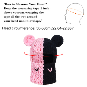 2025 Mới Đến Tinh Khiết Tay Dệt Kim Gấu Tai Balaclava Ngọt Ngào Mát Mẻ Gia Vị Cô Gái Mùa Đông Thời Trang Đường Phố Trượt Tuyết Mặt Nạ Cho Người Lớn Cho Du Lịch - Product Image 2