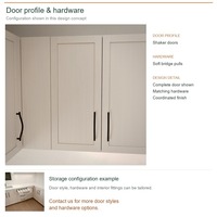 Meuble de cuisine Shaker en chêne blanc avec portes encadrées, aménagement en U, rangement par tiroirs, boîtes de rangement en MDF et unités modulaires