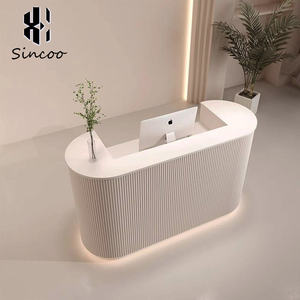 Wholesale Beauty Salon Cashier Simple Modern Shop Small Counter Custom Light Luxury <b>Nail</b> Salon Front <b>Desk</b> - Product Image 4