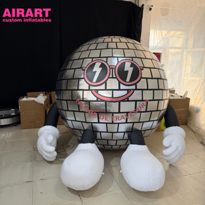 Boule disco miroir de 2 m avec figurine de dessin animé pour la décoration de scène, idées de fête, boule disco miroir en PVC - Product Image 6