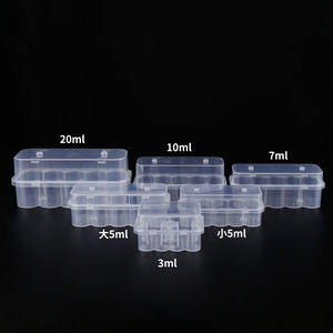 Caja de viales de plástico transparente de 3 ml x 10, paquete de 5 viales de polvo liofilizado, estuche portátil para cosméticos - Product Image 6