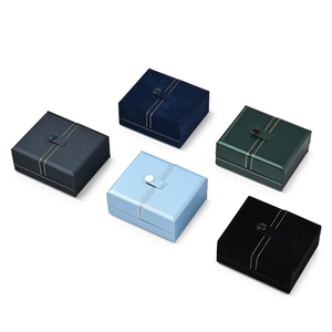 Caja de Regalo Cuadrada de Alta Gama para Anillo y Pulsera Azules, con Tapa de Cielo y Tierra, Elegante Empaque para Joyería - Product Image 4