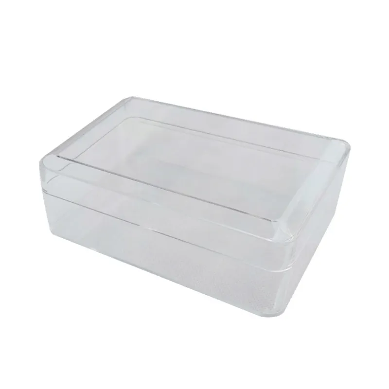 Caja de plástico transparente rectangular PS caja transparente con tapa postre comida té fruta seca embalaje caja de cristal impresión