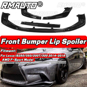 JDM Glossy Black <b>Car</b> Front Bumper Splitter Lip Spoiler Body Kit <b>Diffuser</b> Protector <b>for</b> Lexus IS250 IS350 IS300 F-Sport 2014-2016 - Product Image 6