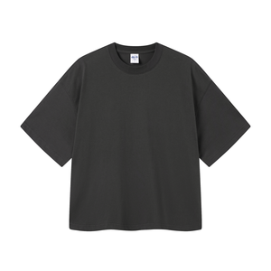 Nouveauté T-shirt court surdimensionné à épaules tombantes T-shirt blanc personnalisé 100% coton 275 g/m² T-shirt coupe carrée pour hommes - Product Image 5