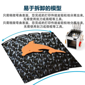Plaque chauffante Snapmaker U1 pour impression rapide, en acier magnétique à ressort avec revêtement PEI pour imprimante 3D - Product Image 2