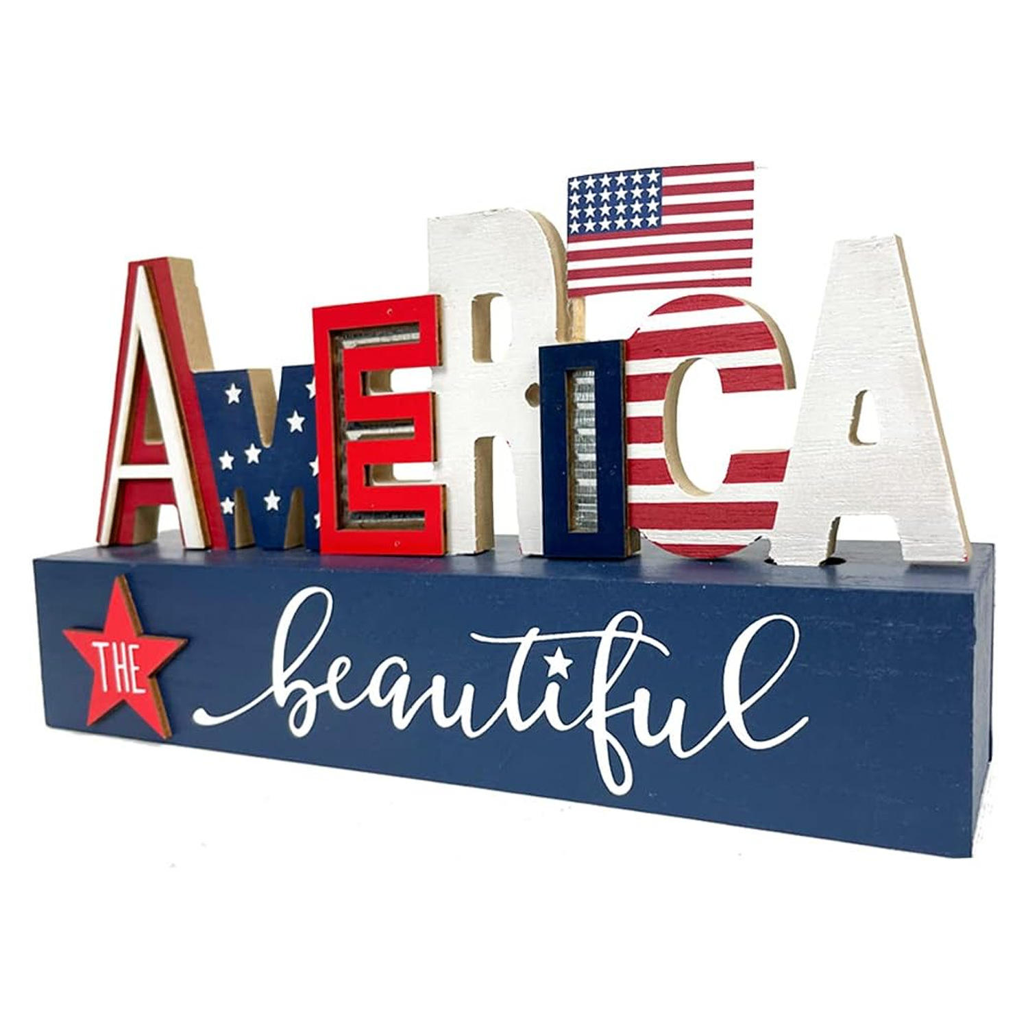 Custom wooden ornaments for Independence Day 11