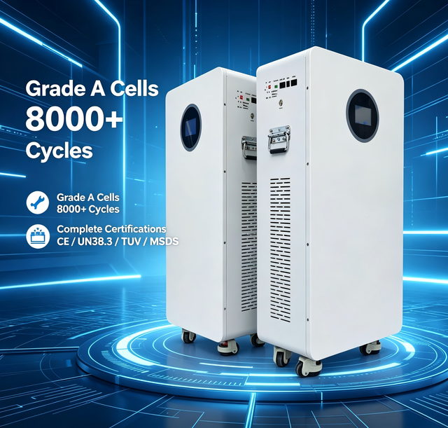 IP55 51.2V 15.36kWh 15.36 Lifepo4 Stackable Battery Pack 314Ah Grid Solar System Home 6000+ Cycles Industrial Grade BMS RS485