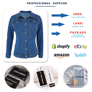Chaqueta Vaquera Personalizada Y218619 para <span class=keywords><strong>Mujer</strong></span>, Estilo Clásico Informal, Elástica, Manga Larga, Cuello Camisero, Chaqueta Vaquera de Otoño con Bolsillo - Product Image 6