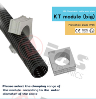 Modules d'étanchéité pour câbles et tuyaux, blocs d'insertion, isolation PVC, profondeur 60 mm, diamètre réglable multi-tailles, marque FAS