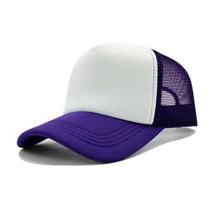 High Quality Custom Printing Embroidery Logo Two Tone 5 Panel Blank Foam Back Mesh Gorras Trucker Hat Baseball <b>Net</b> Cap - Product Image 4