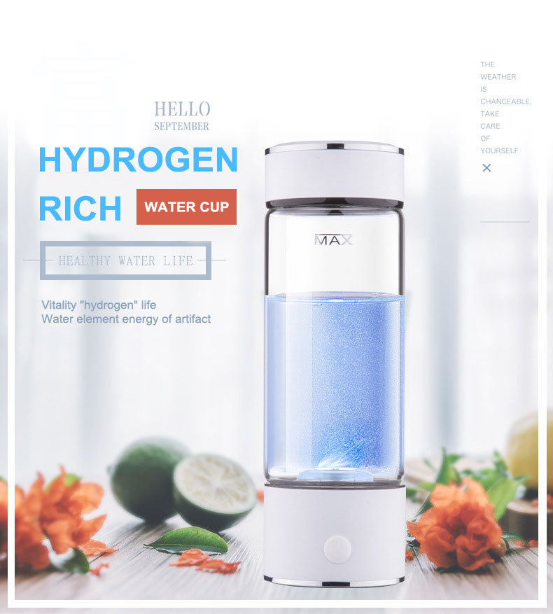 420ml Machine à Eau Riche En Hydrogène PC ou Alliage De Zinc Fond SPE PEM H2 Alcaline Hydrogène Eau riche en Hydrogène bouteille