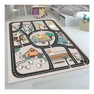 Educational Kids Rugs Carpets Washable Rugs With Anti Slip Backing Low Price Carpet For Living Room