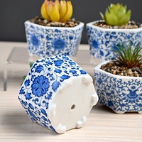 Pots à plantes succulentes en céramique, mini pots à fleurs mignons, petits supports pour plantes, conteneurs pour la décoration de la maison, du bureau et du jardin