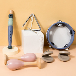 ขายส่งชุดเครื่องดนตรีไม้ <span class=keywords><strong>Tambourine</strong></span> 5 ชิ้นไม้เด็กวัยหัดเดินเครื่องดนตรีของเล่นสําหรับเด็กก่อนวัยเรียนเครื่องกระทบ