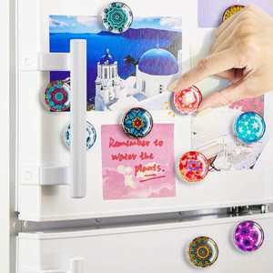 Imanes de Refrigerador 3D de Vidrio Ecológicos de 12 Piezas, Forma Personalizada, Adhesivos Magnéticos Fuertes, Diseño Moderno para Navidad, Hogar y Oficina - Product Image 5