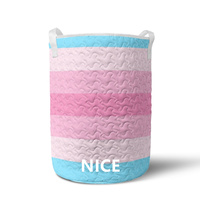 Sac de rangement matelassé à cordon personnalisé avec drapeau de fierté transféminine pour le rangement d'accessoires personnels et le tri des trousses de maquillage en dortoir