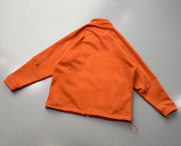 Veste en laine d'agneau sur mesure, poids lourd, streetwear, fermeture éclair intégrale, coupe-vent pour homme, veste d'hiver