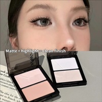 Palette de surligneur double teinte pressée, double couleur pour le visage, pour les professionnels de la beauté et l'approvisionnement en gros