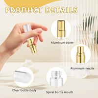 Vente en gros de mini flacons en verre transparents de 2 ml, 3 ml, 5 ml, 10 ml, 15 ml avec bouchon à vis, pour échantillons de parfum, vaporisateurs de poche, emballages