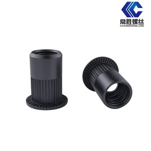 Écrous à riveter Chang Sheng M3-M12 à tête moletée plate en acier au carbone à trou traversant pour équipement de communication - Product Image 2