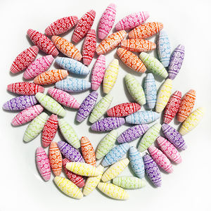 Perles en forme de riz en plastique acrylique de 6*10mm pour la fabrication de bracelets Puzzle pour enfants Jouets faits à la main - Product Image 1