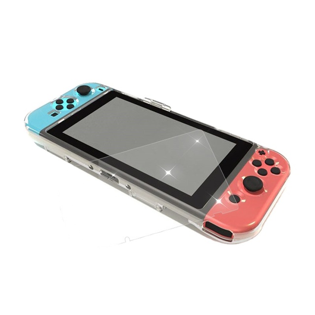 Portable for Nintendo Switch Anti-Scratch PC Controller Case HD Screen Protector 2pcs Silicone Cover Back Protection Shell Cases