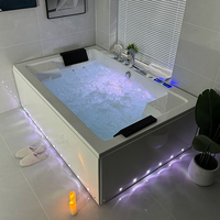 Icegalax Nouvelles Tendances Cascade Surf Spa Baignoire Villa de Luxe Intérieur Jet d'Air Baignoire de Massage avec Jacuzzi