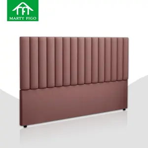 Factory customize OEM luxury modern bed frames base high panel headboard wooden cushion padding upholstered tufted bed headboard