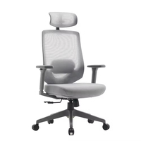 Chaise de bureau exécutive JR RACING JRMC-37 respirante à dossier haut, ergonomique, entièrement en maille, avec appuie-tête réglable et mousse moderne