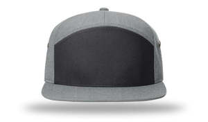 Chapeaux Snapback bicolores 7 panneaux à bord plat vierge de haute qualité Gorra Logo personnalisé imperméable Casquettes arrière à pression de couleur contrastée pour hommes - Product Image 2